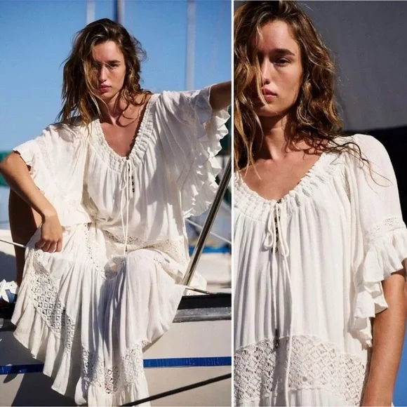 Boho Blush Free People Dream On Maxi Dress - Picture 9 of 11